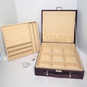 Prestige Anti Tarnish Regal Purple Velvet Jewelry Storage Travel Case NWT